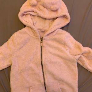 carter’s- fuzzy bear zip up